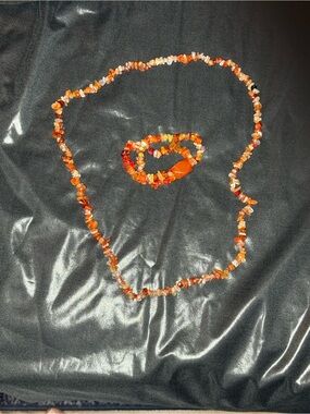 Carnelian Gemstone Chip Necklace and Bracelet Set